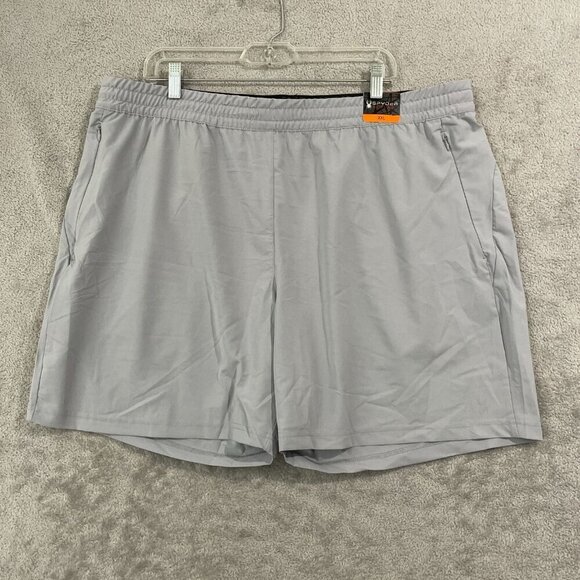 NEW Spyder Active Mens XXL Light Gray Athletic Shorts With 4-Way Stretch - Picture 2 of 10